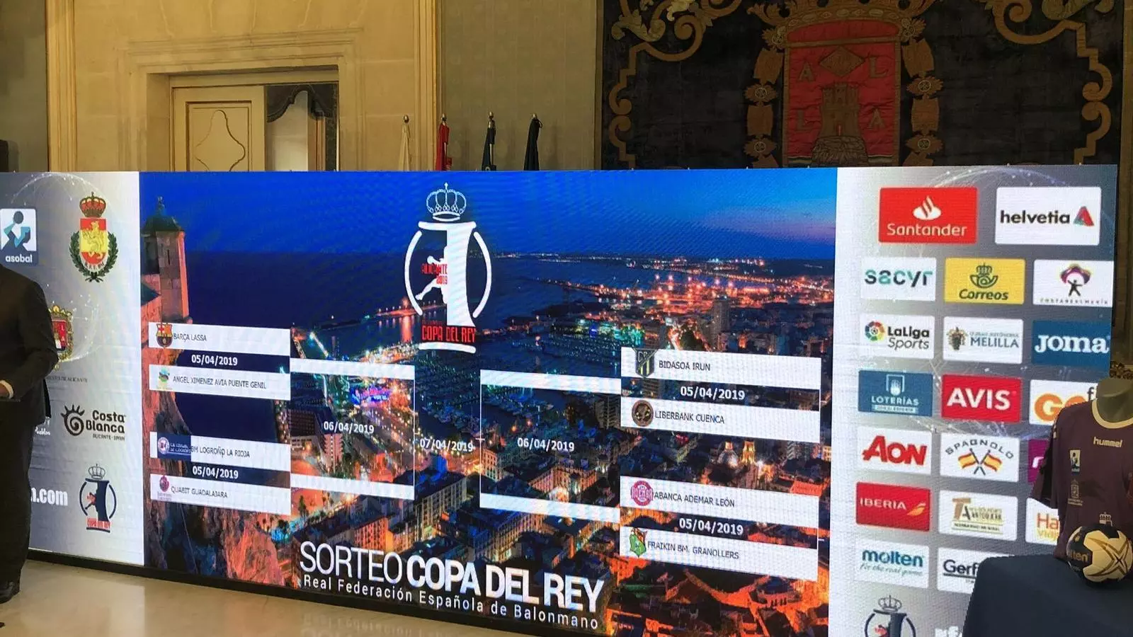 Aparellaments de la fase final de la Copa del Rei d'handbol