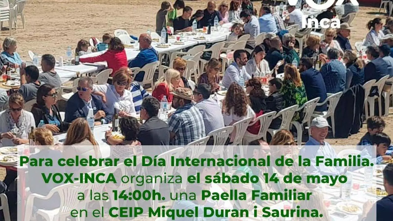 Cartell amb el qual Vox ha anunciat l'acte.