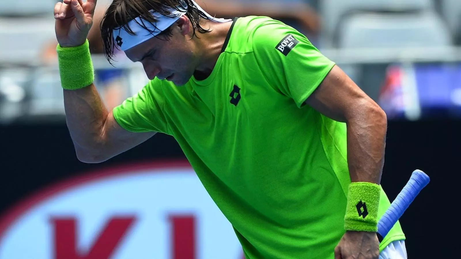 David Ferrer celebra un punt durant el partit contra Mannarino / WILLIAM WEST / AFP