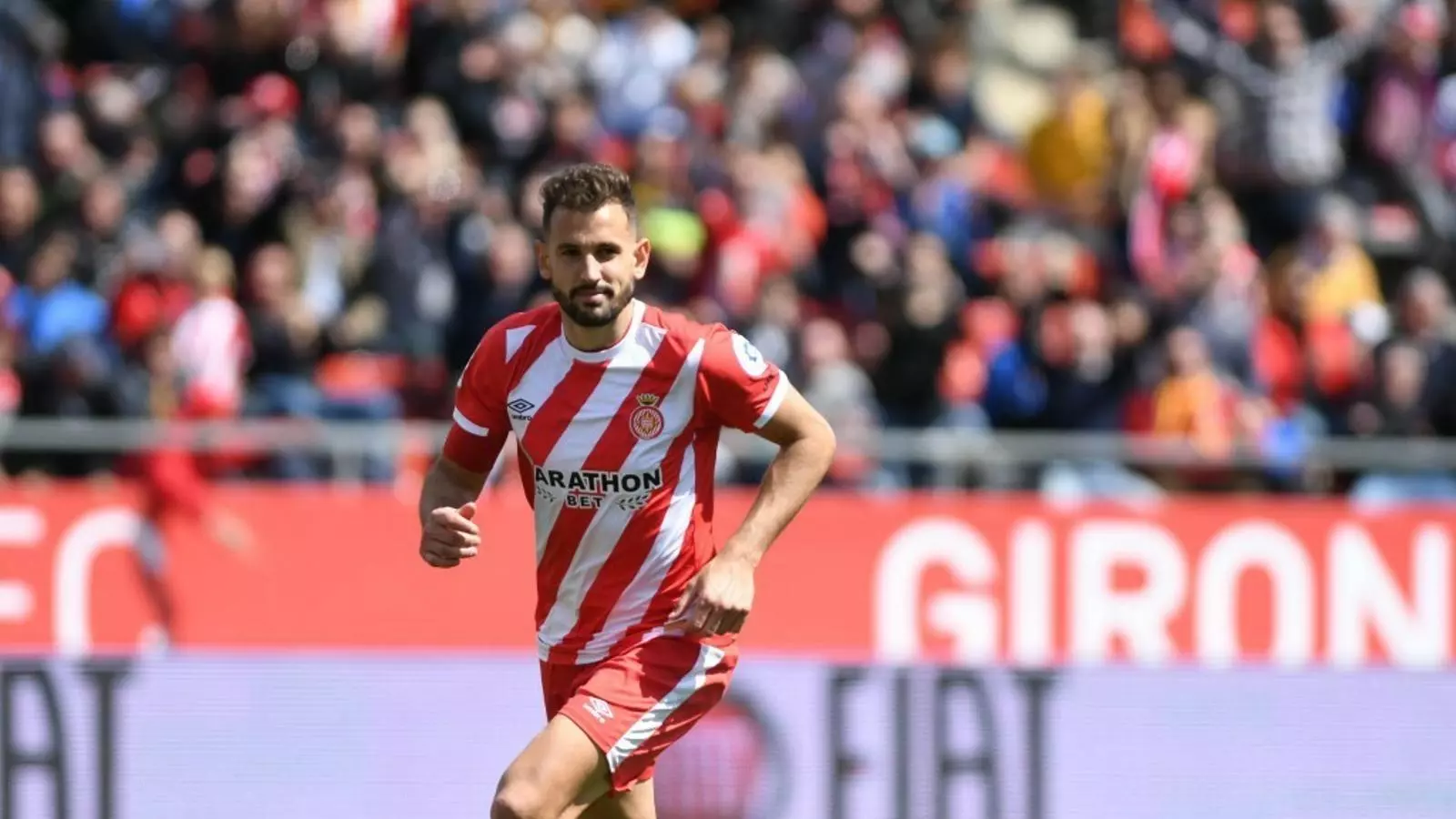Cristhian Stuani, celebrant un gol a Montilivi