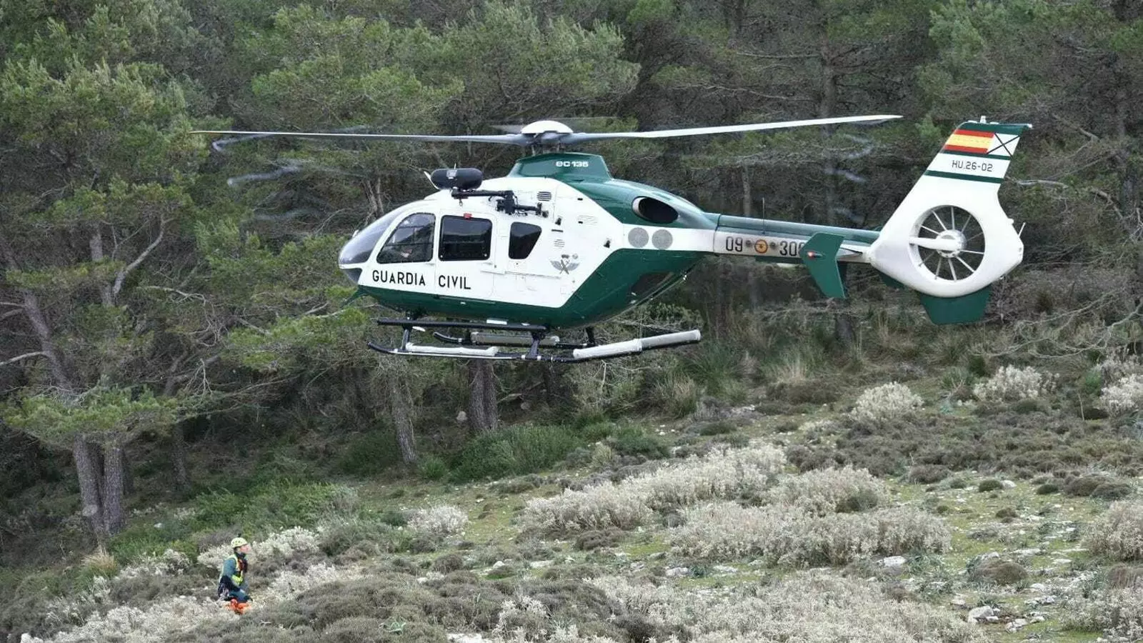Un helicòpter de la Guàrdia Civil.