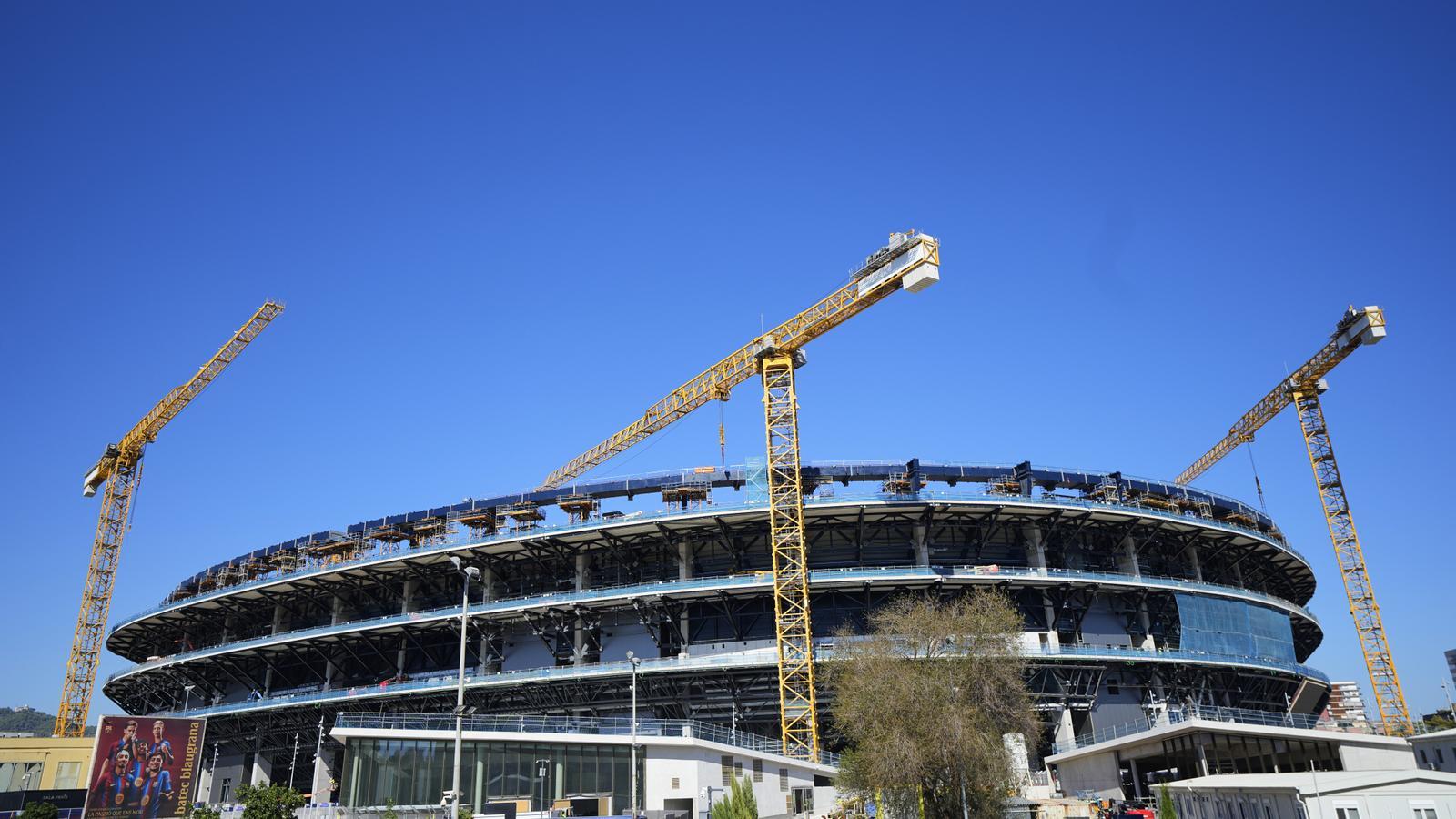 Imagen de las obras de remodelación del Camp Nou, en septiembre del 2026
