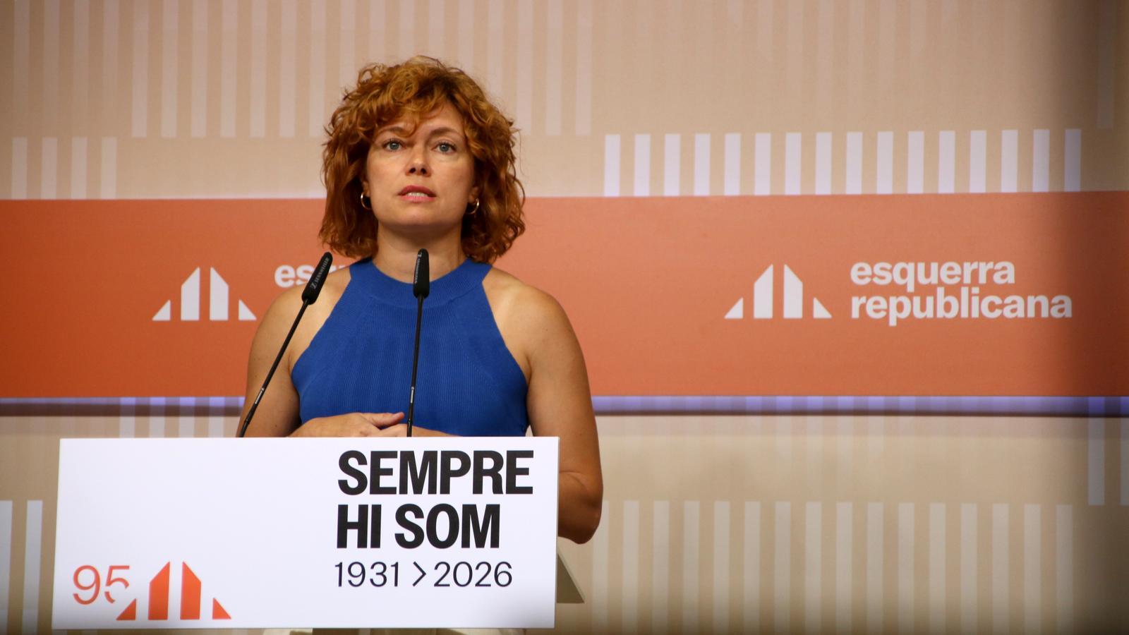 Elisenda Alamany, secretaria general de ERC, en rueda de prensa