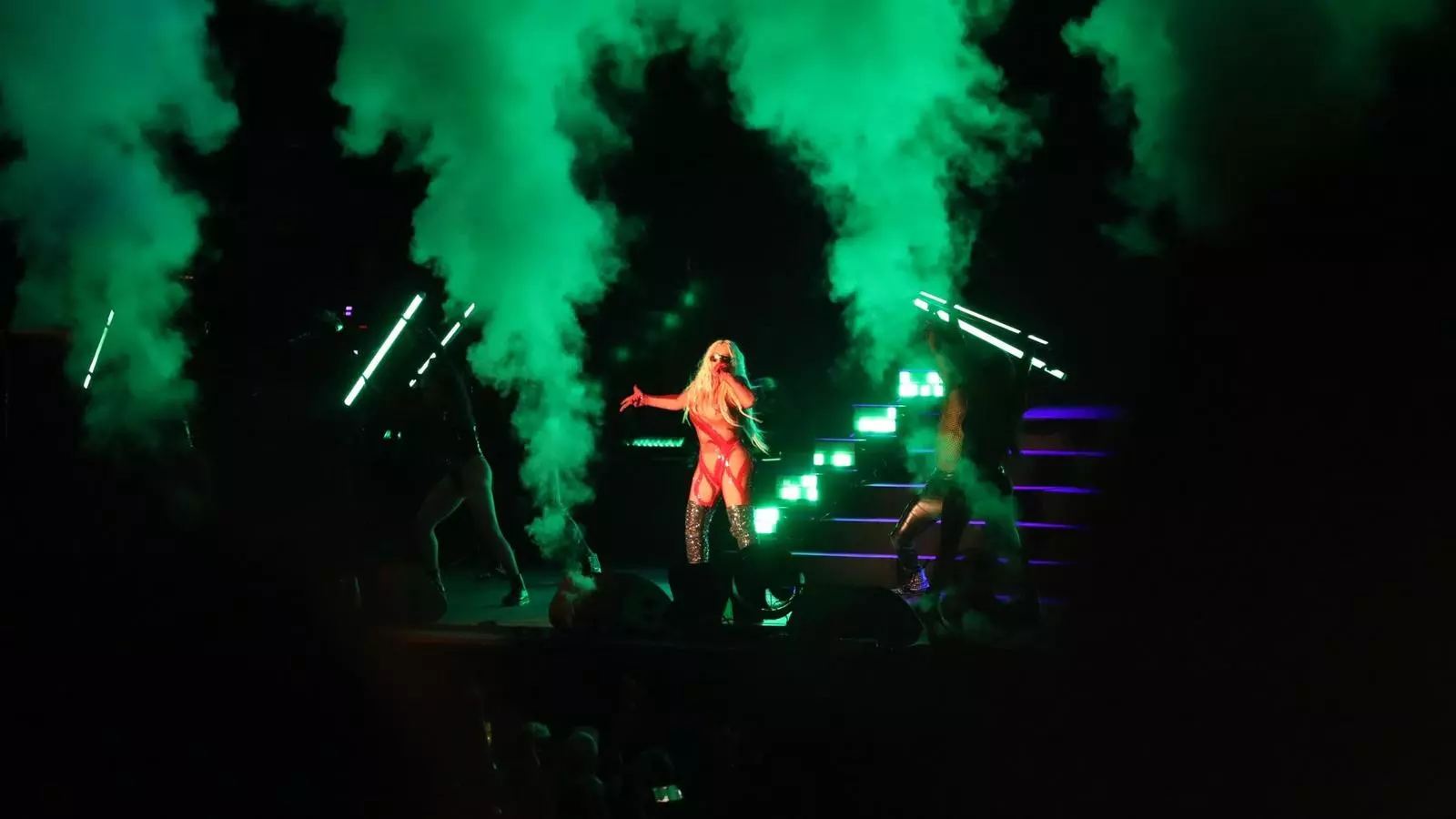 Christina Aguilera, durant el concert al Mallorca Live Festival.