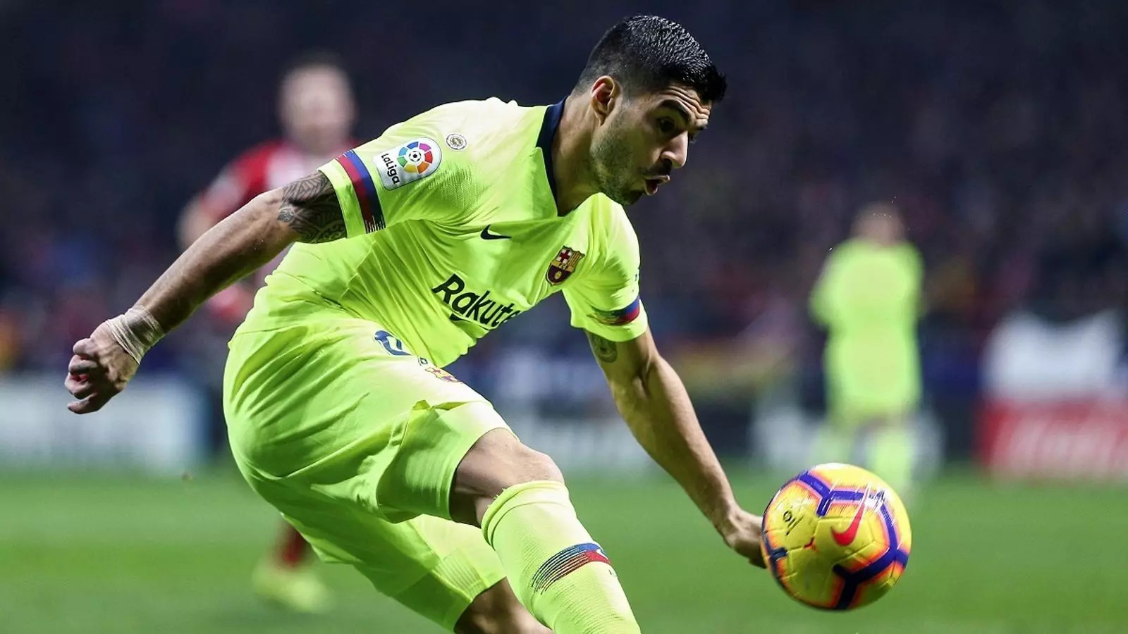Luis Suárez, durant el partit contra l'Atlètic de Madrid