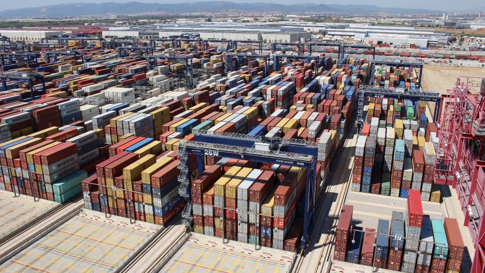 Containers of the Port of Barcelona.