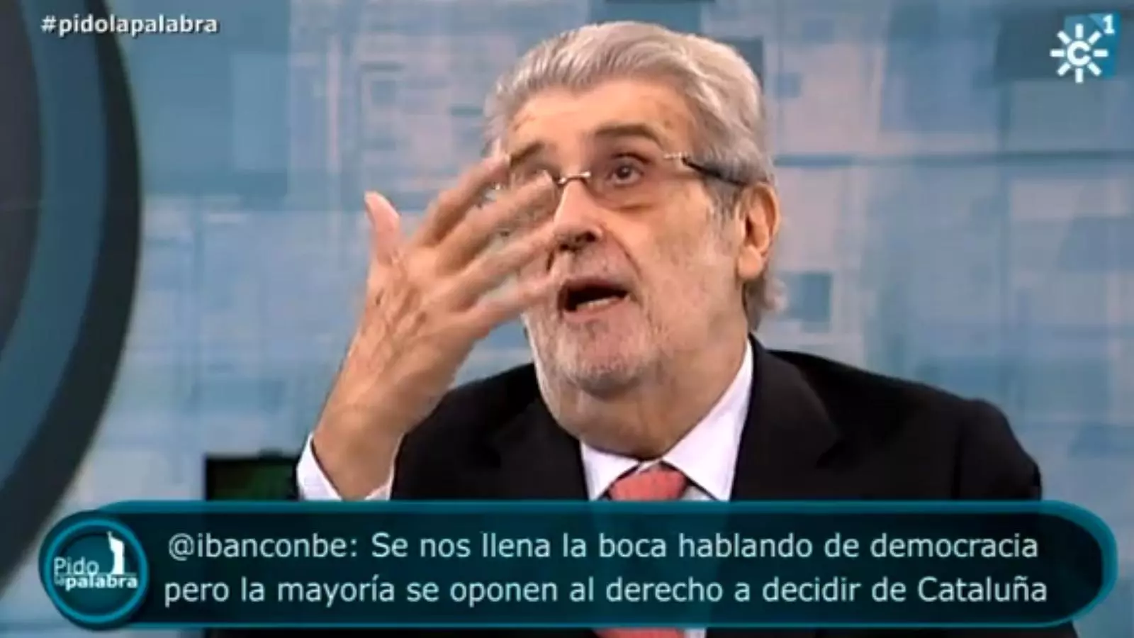 Lara, durant la seva intervenció a Canal Sur