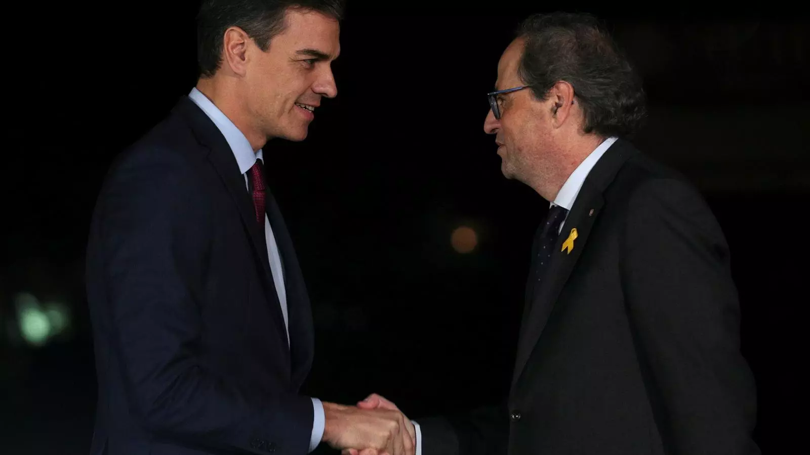 Pedro Sánchez i Quim Torra en una trobada a Pedralbes el desembre del 2018.