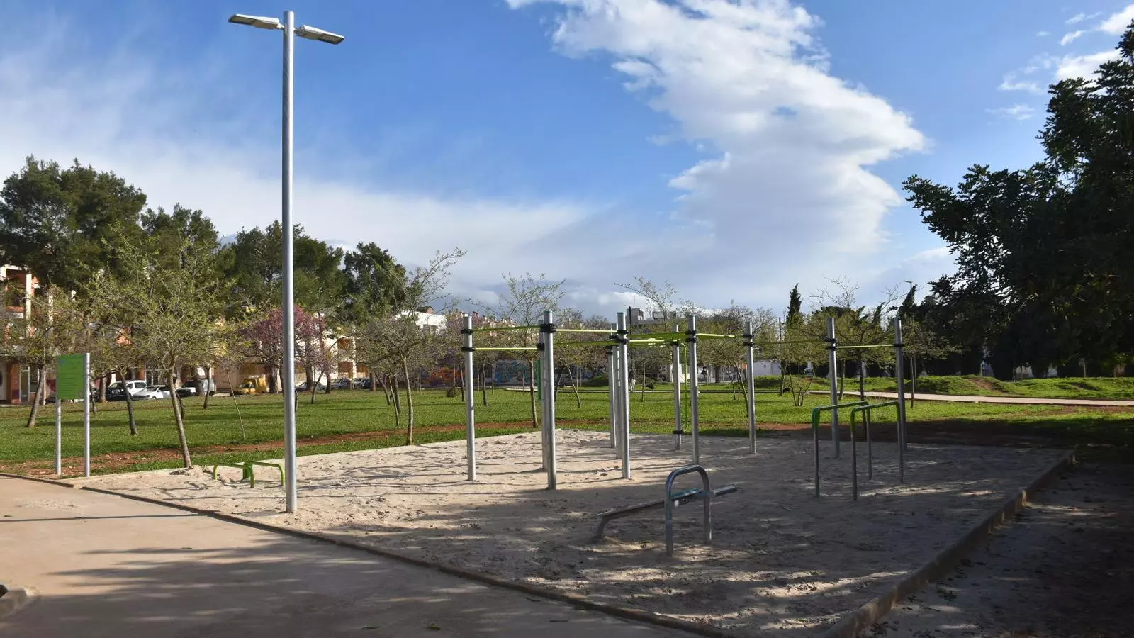 Una zona del parc després de les obres