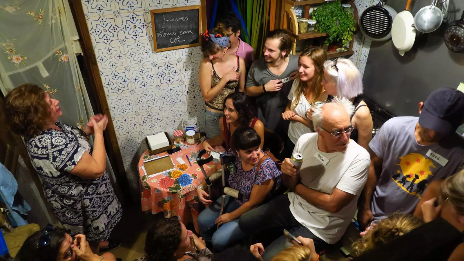 Moment d’un dels assajos amb públic de #Comviure, la nova experiència teatral de Diego Ingold i Joan Fullana.