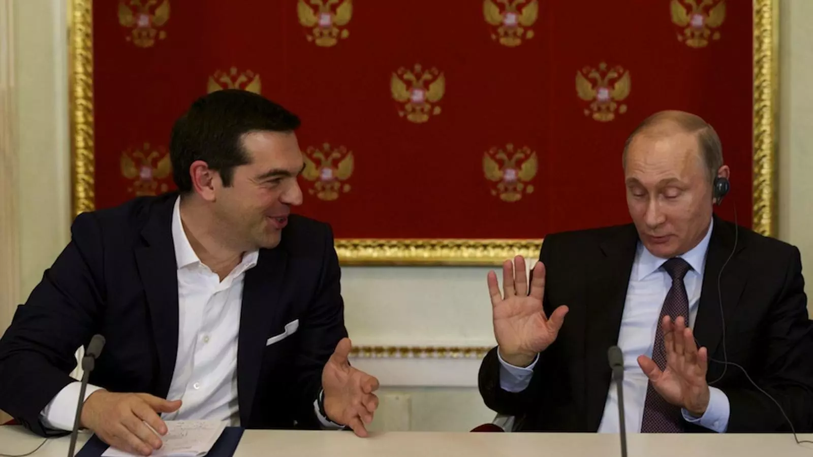 Tsipras i Putin, en la roda de premsa conjunta al Kremlin.