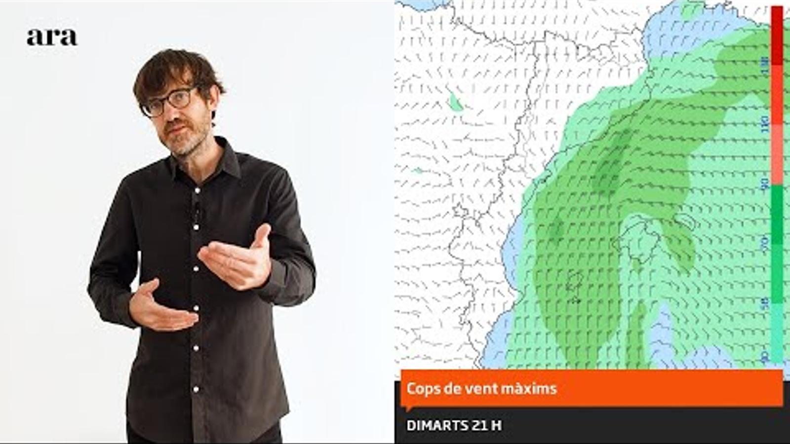 La méteo: temporal de mar, vent i una tongada de pluja
