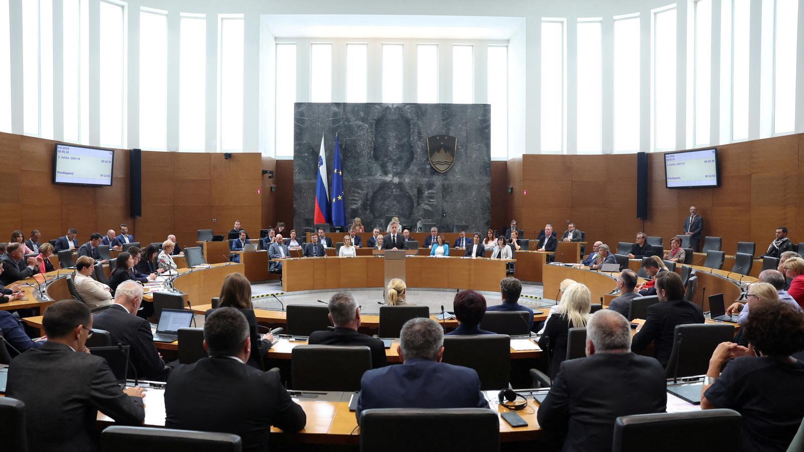 The Slovenian parliament debates the recognition of Palestine as an independent state, in Ljubljana, in a file photo.