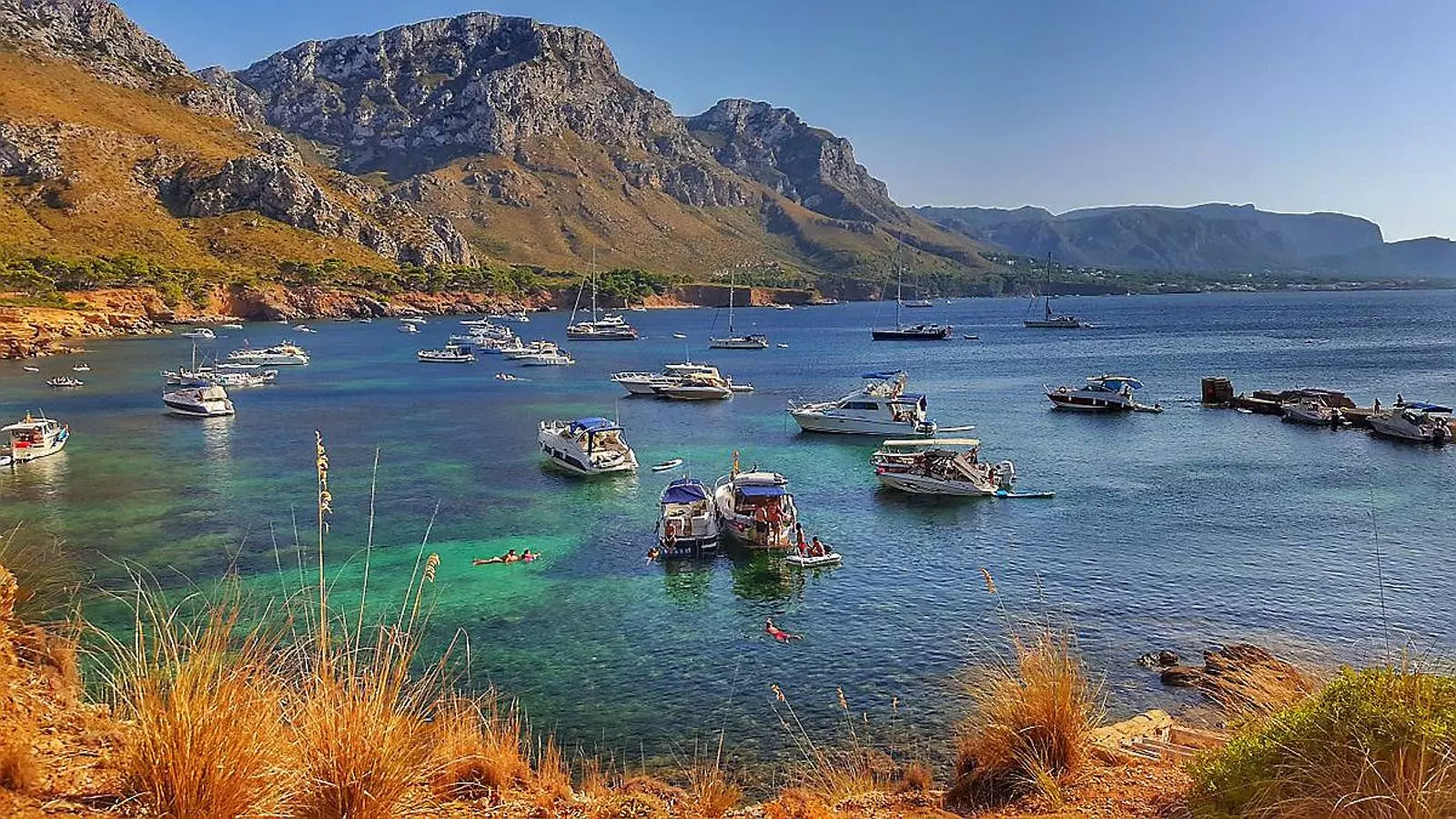 Vaixells fondejats sobre posidònia i dins la Reserva Marina del Llevant de Mallorca.