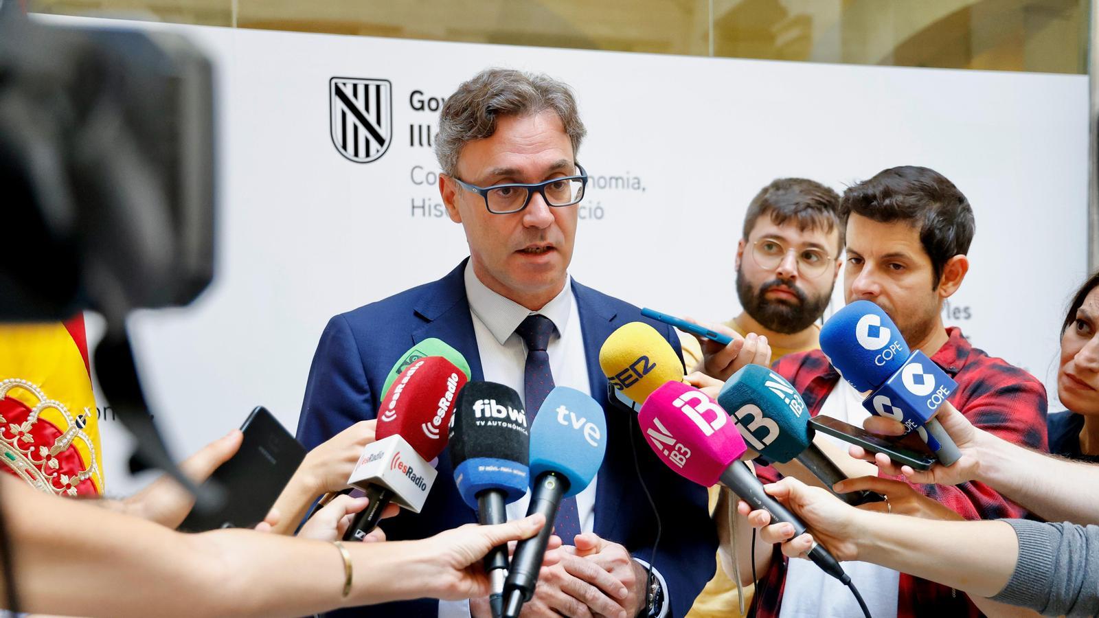 El vicepresidente del Gobierno y consejero de Economía, Hacienda e Innovación, Antoni Costa, este miércoles.
