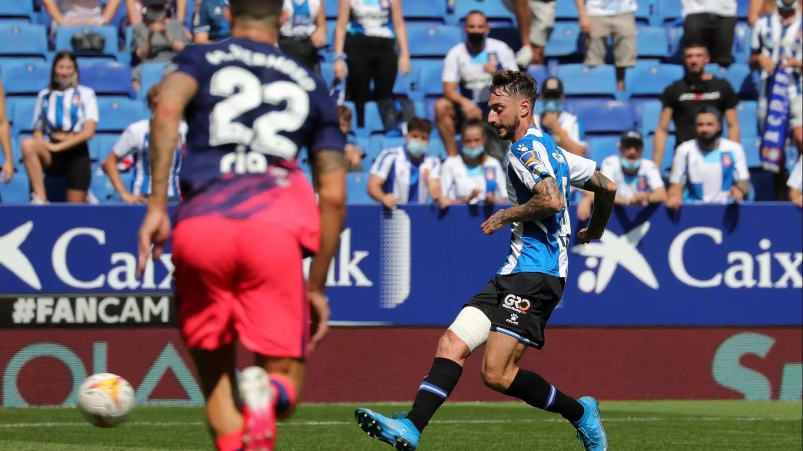 Fernando Calero i Mario Hermoso van enfrontar-se al partit de la primera volta a l'RCDE Stadium