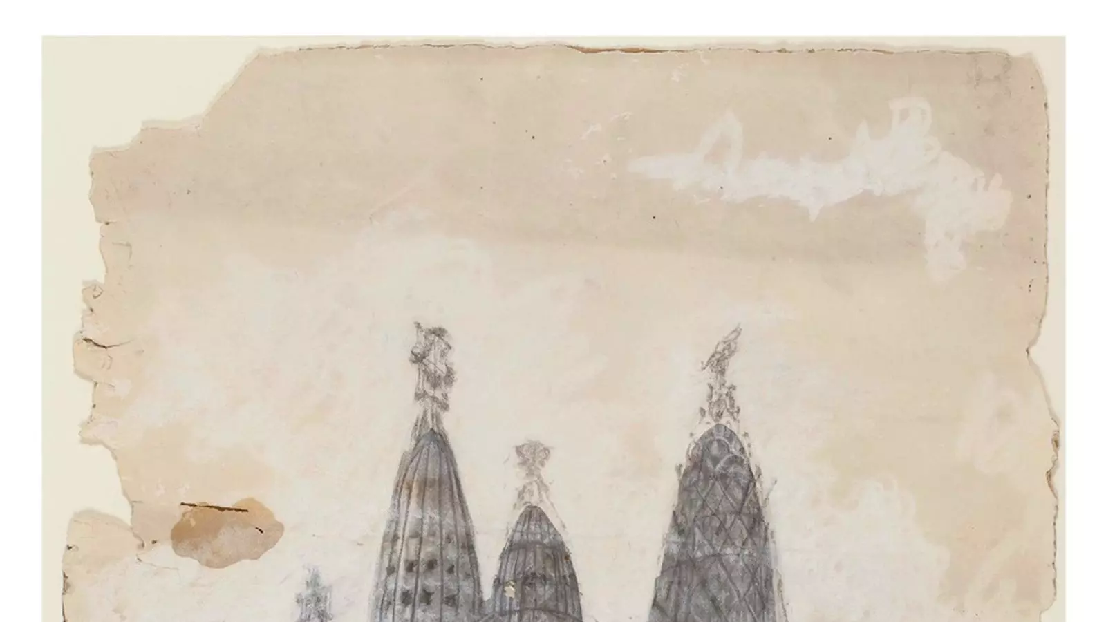 Croquis de l'exterior de l'església de la Colònia Güell, de Gaudí / BALCLI'S
