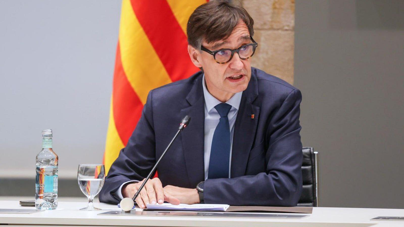 El presidente Salvador Illa, en un acto este jueves.