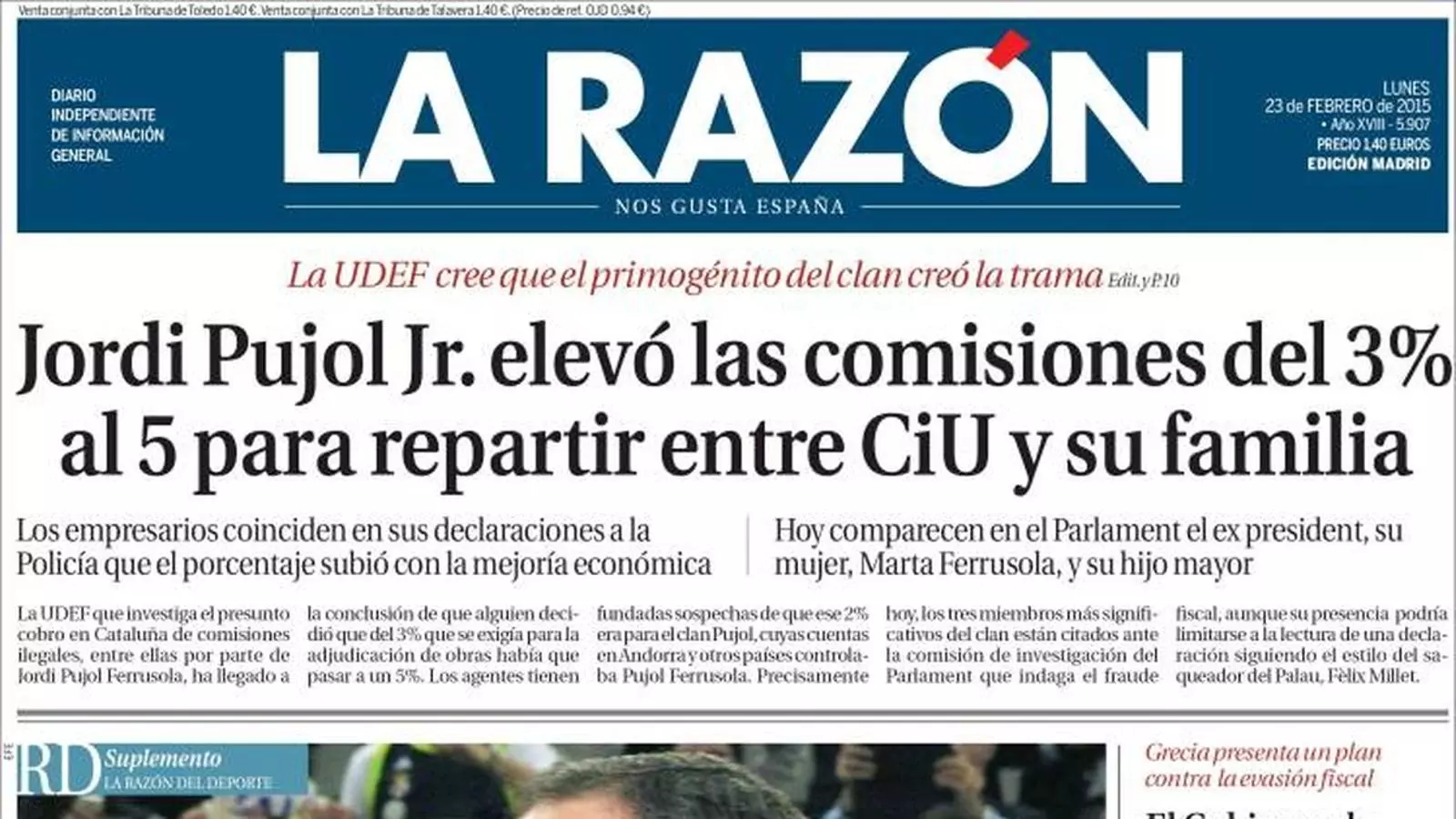 portada razon 23 febrer 2015