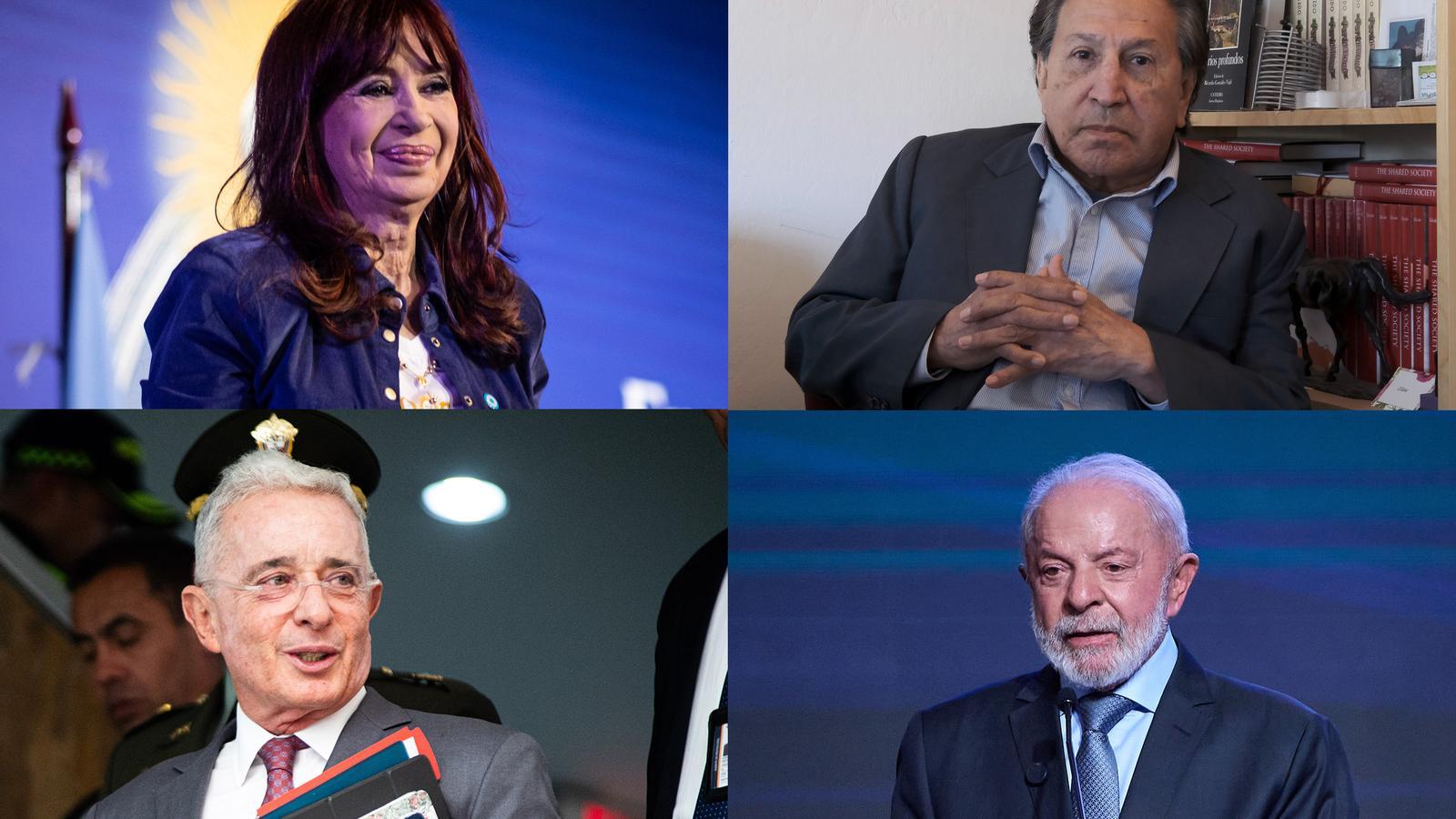 Cristina Fernández, Alejandro Toledo, Álvaro Uribe and Lula da Silva