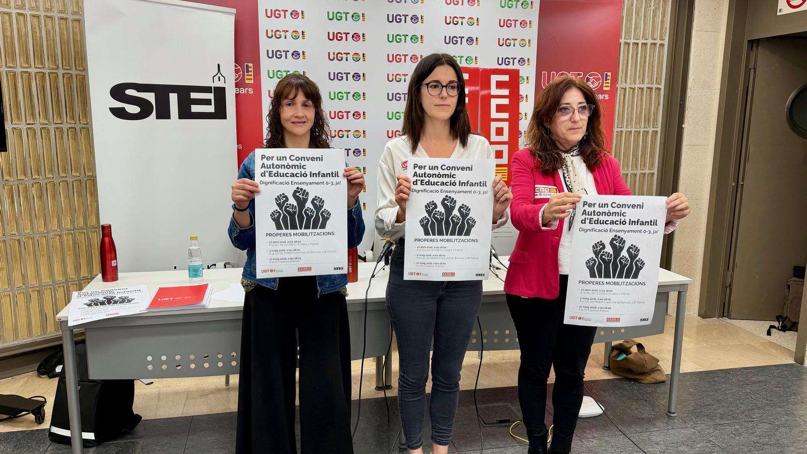 Reperesentats d'STEI, UGT i CCOO