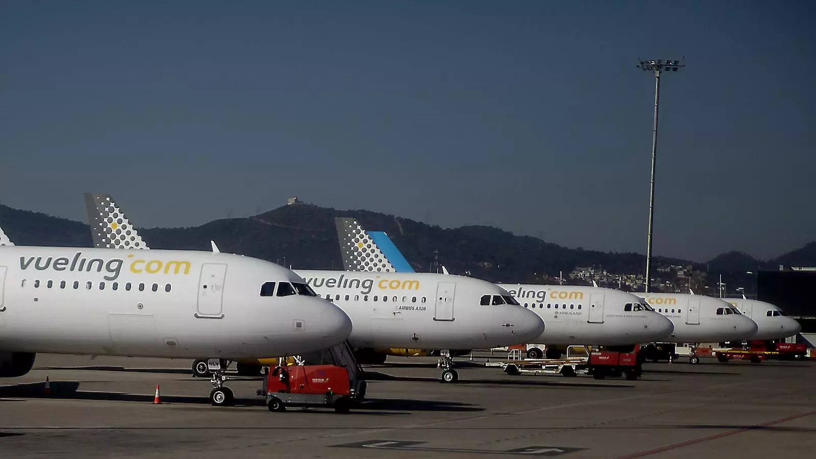 Avions de Vueling a l’aeroport de Barcelona.