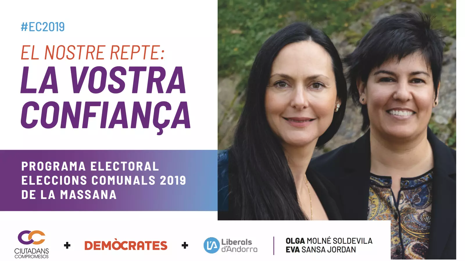 L'encapçalament del programa electoral de la candidatura de Ciutadans Compromesos. / CC