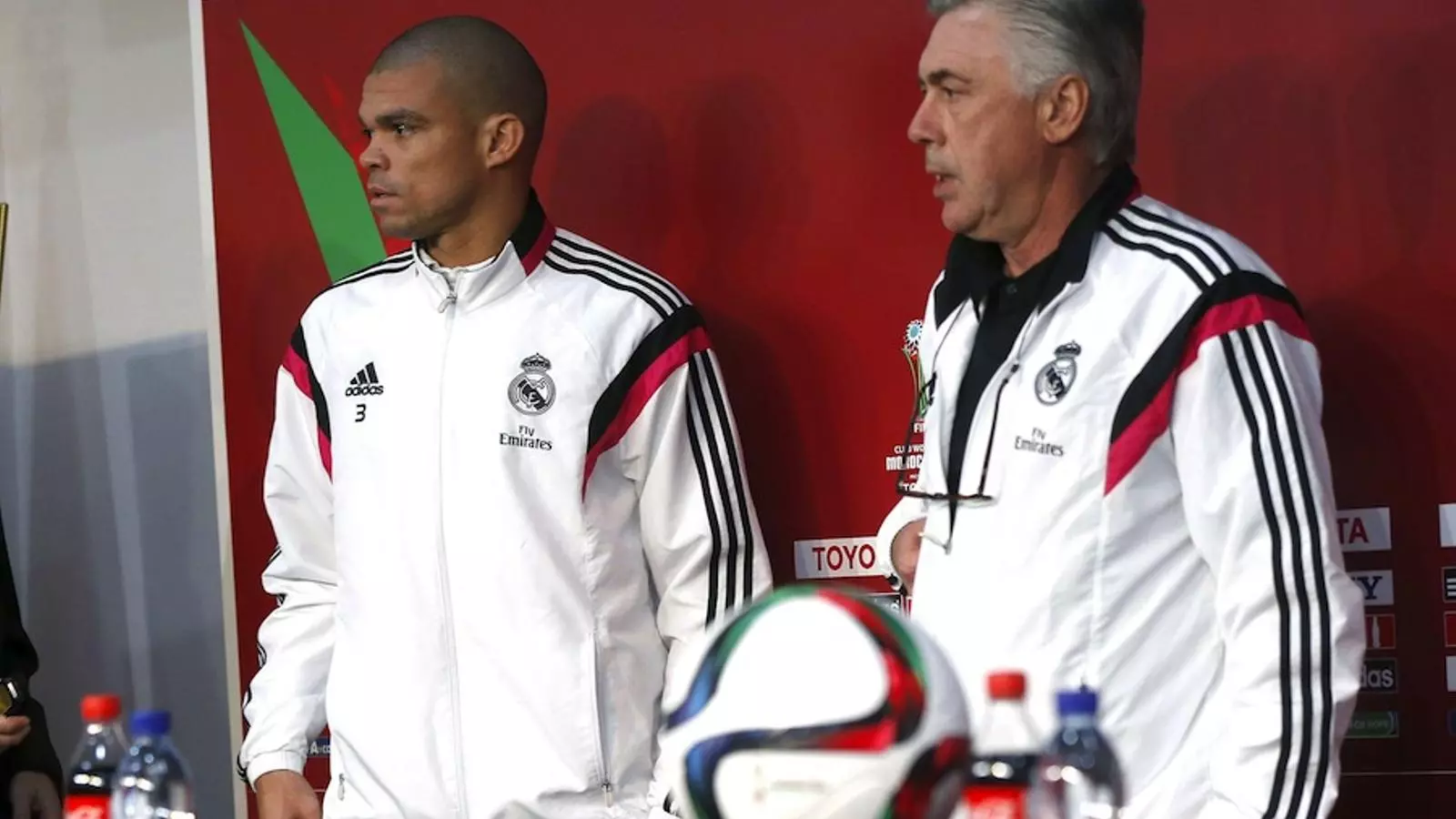 Pepe i Carlo Ancelotti, a la prèvia del Madrid - Cruz Azul del Mundial de Clubs / CHEMA MOYA / EFE