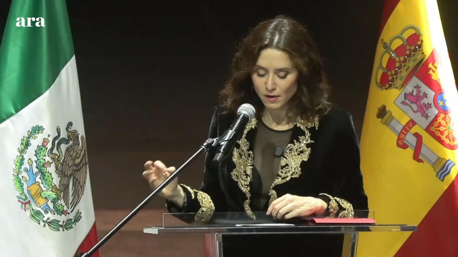 Ayuso ignites relations with Mexico by praising the conqueror Hernán Cortés