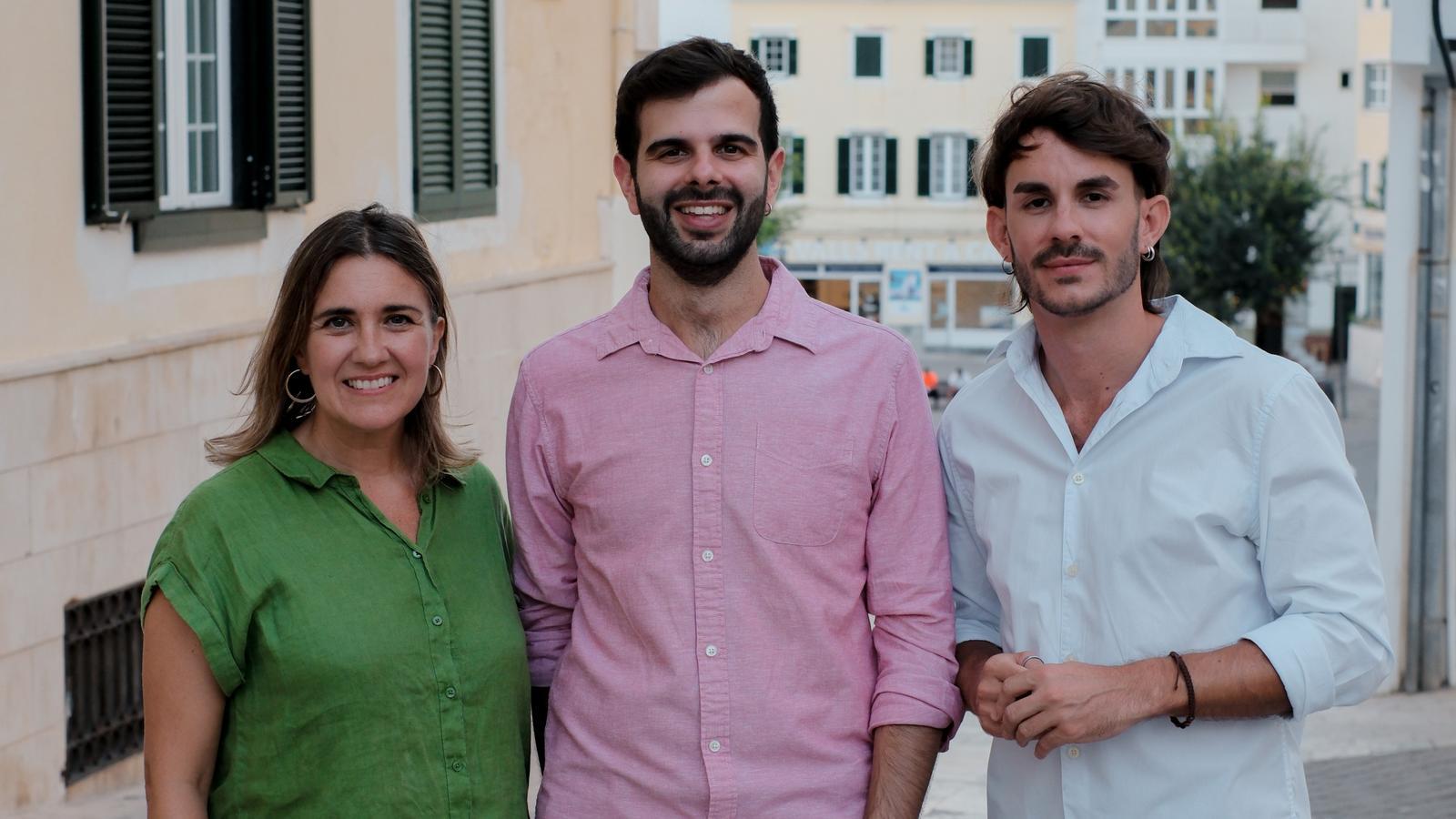 D'esquerra a dreta: Emma Navarro, Andreu Servera i Víctor Ferrer