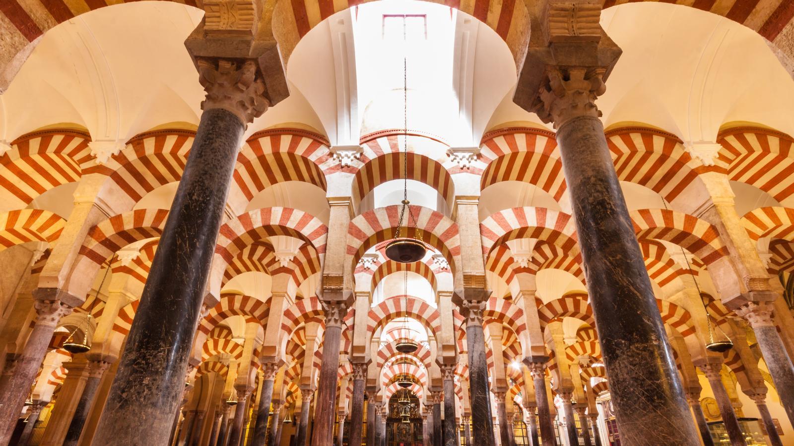 Interior of the cathedral and former mosque of Cordoba.