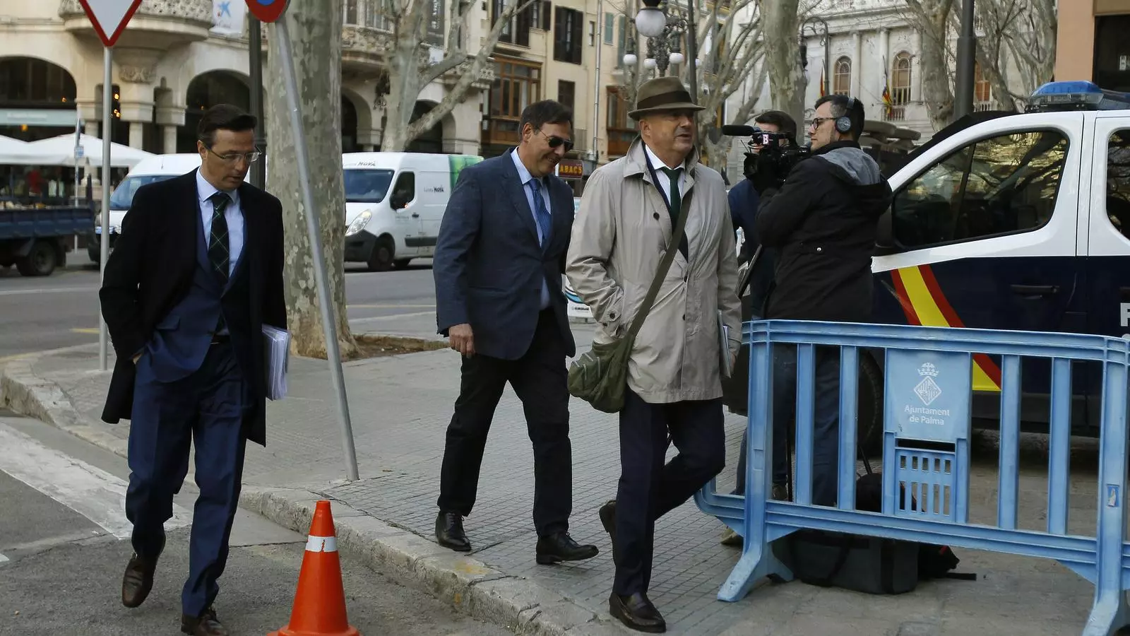 El jutge Manuel Penalva i el fiscal Miguel Ángel Subirán acudint al TSJIB.