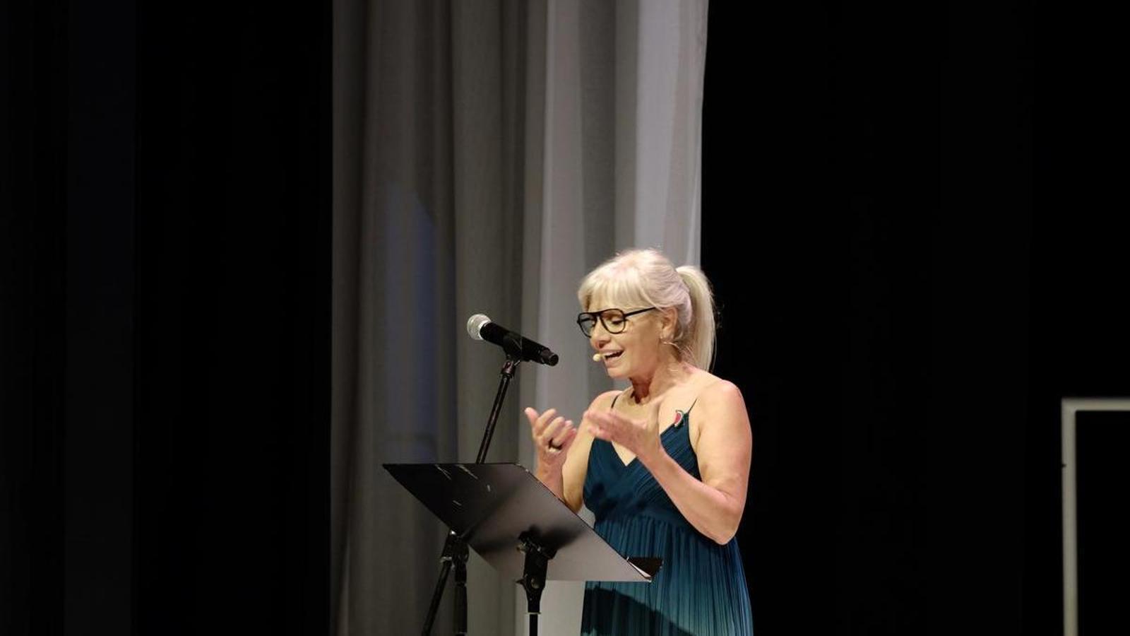 Rosa Boladeras durante la entrega del premio Margarita Xirgu