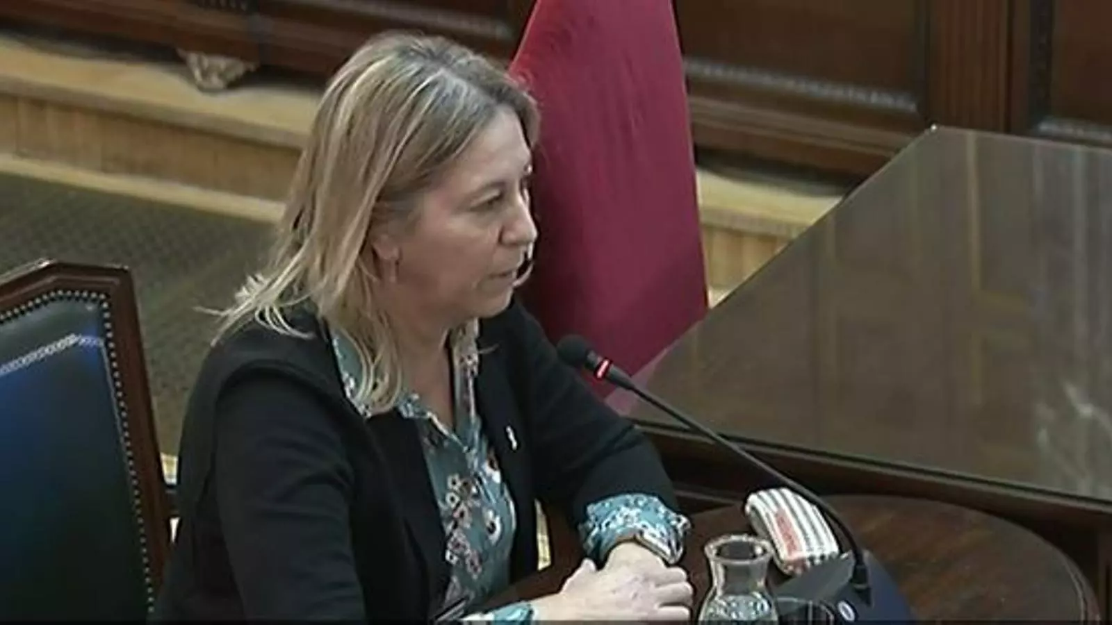 Neus Munté durant la seva declaració al Suprem com a testimoni en el judici al Procés