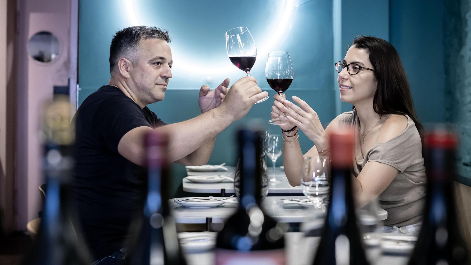 Vicent Orvay and Anabel Lazaro in the restaurant room