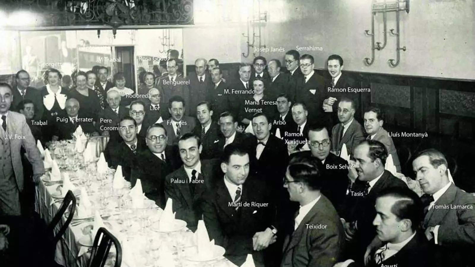 El primer sopar del club dels novel·listes, llavor de l'editorial que sales i benguerel engegarien l'any 1959