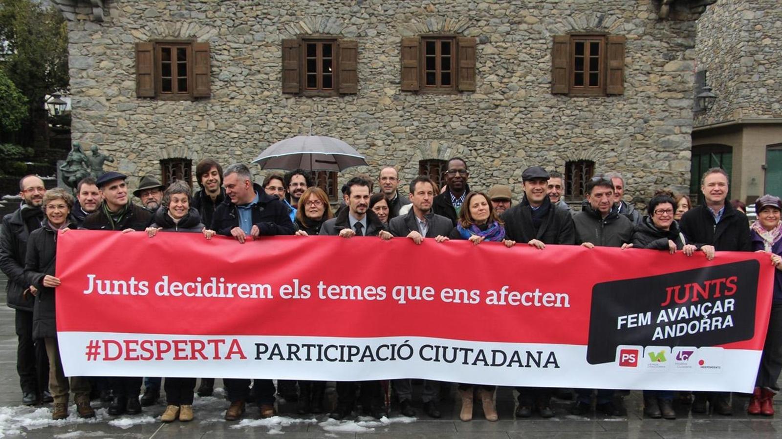 Membres de les llistes nacional i parroquials de la coalició Junts./M.B.