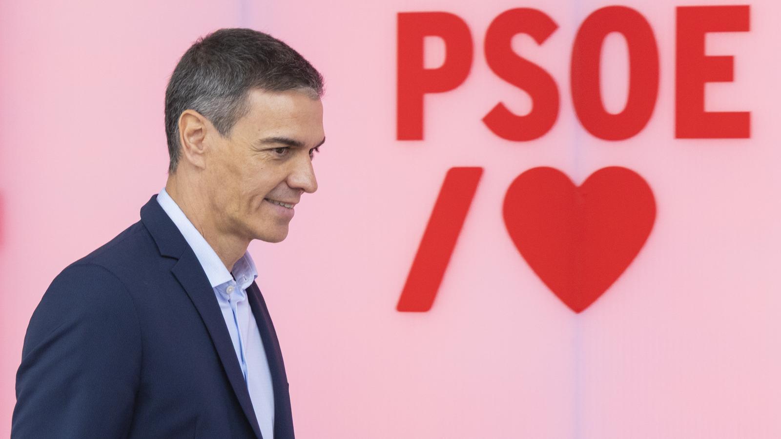 Pedro Sánchez después de una comisión ejecutiva