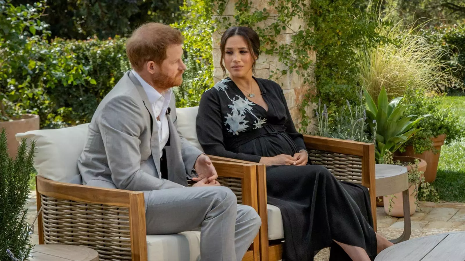 Harry i Meghan, durant l'entrevista amb Oprah