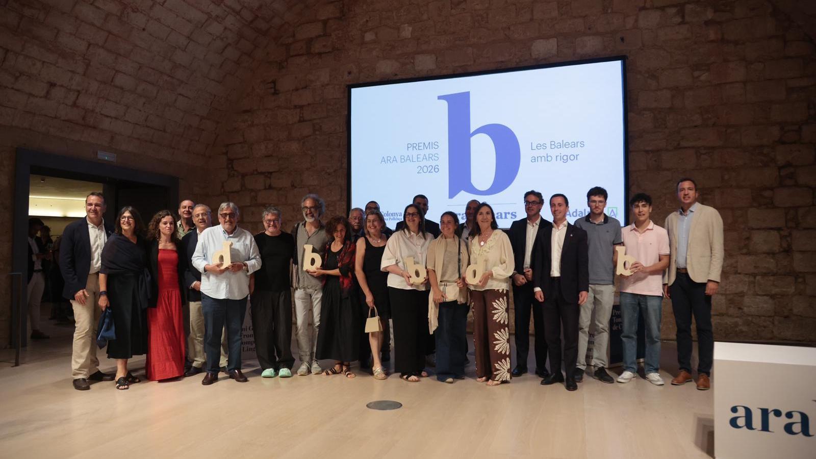 Todos los galardonados en los premios ARA Balears 2026.