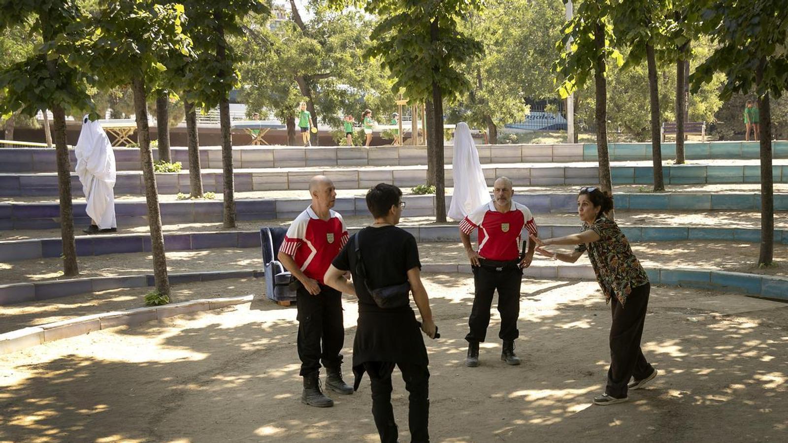 Un momento del espectáculo en el Parque de los Tilos