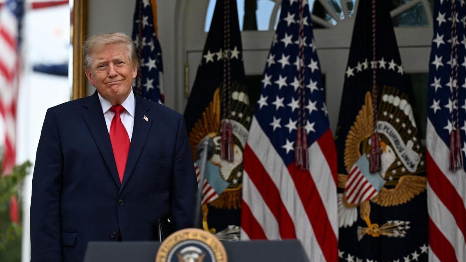 Donald Trump este jueves en un acto en la Casa Blanca.