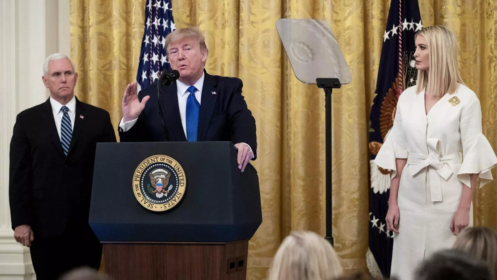 El president Donald Trump i Mike Pence, vicepresident, durant una compareixença a Washington.