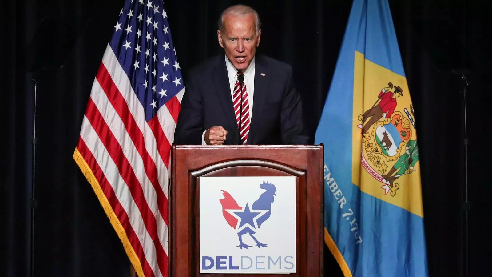 Joe Biden en un acte del Partit Demòcrata a Dover, Delaware.
