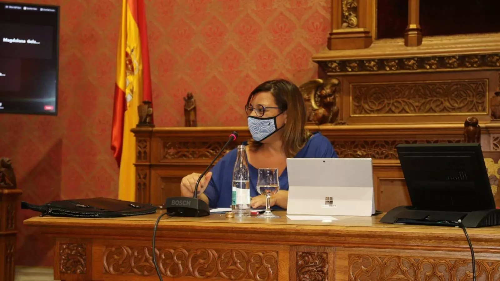 Bel Busquets durant el Ple del Consell de Mallorca