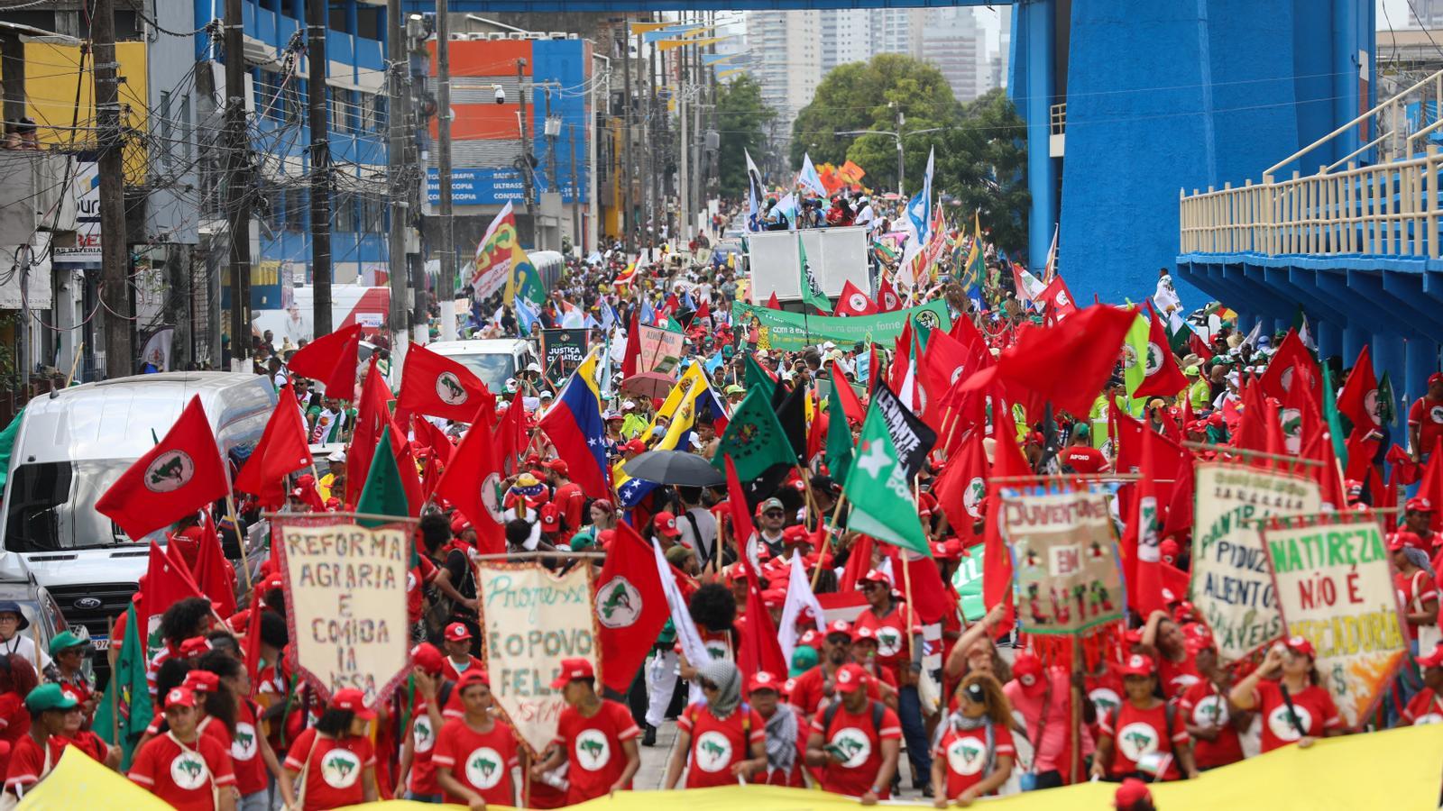 The demonstration that took place this Saturday in the Brazilian city of Belém.