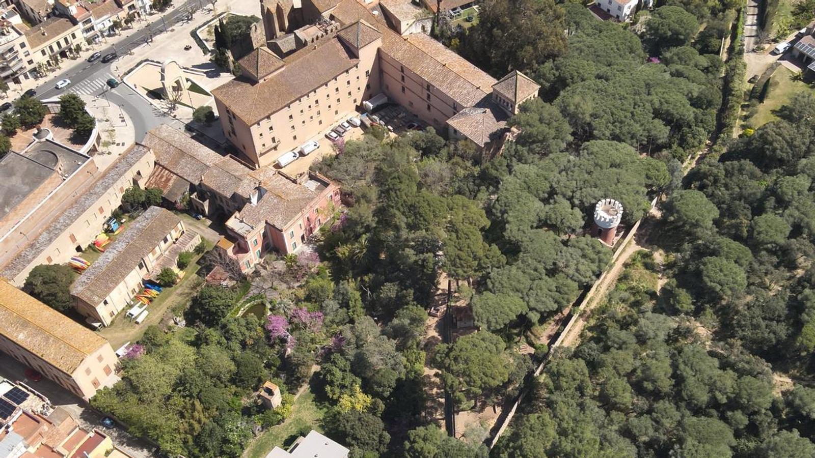 Aerial view of the monastery of Sant Feliu de Guíxols