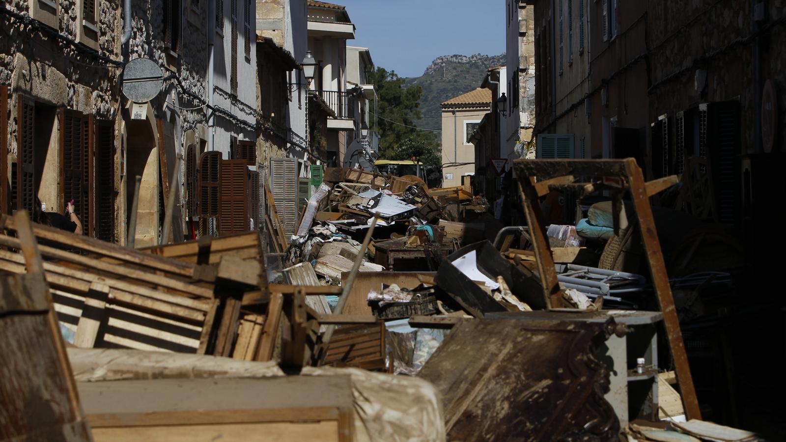 A street in Sant Llorenç days after the flash flood.