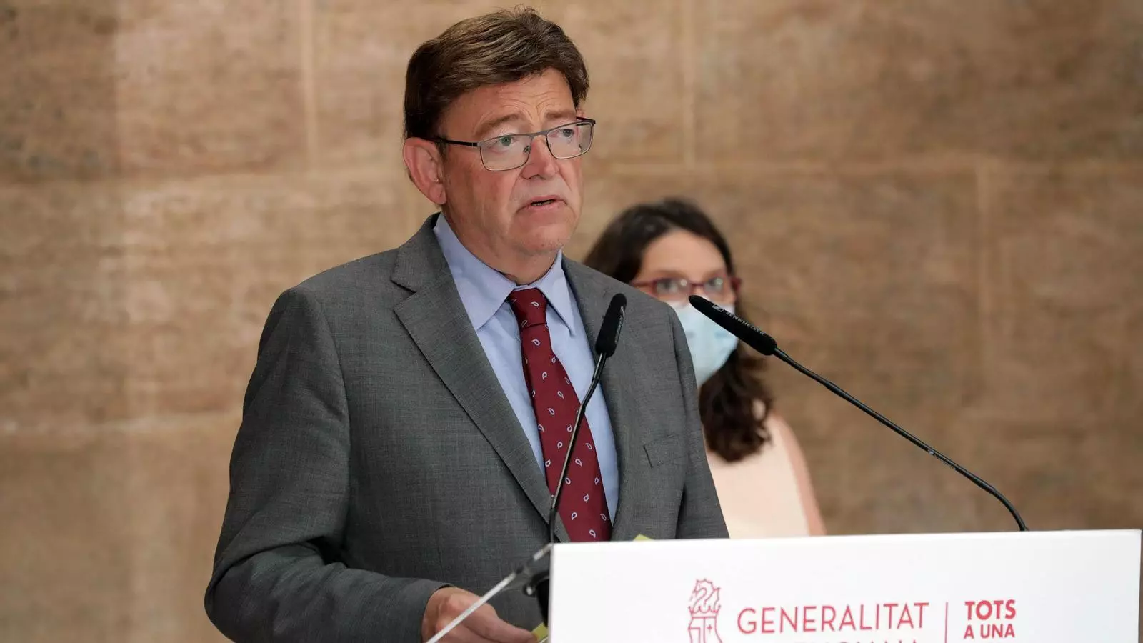 El cap del Consell, Ximo Puig, durant la seva compareixença ahir dimecres