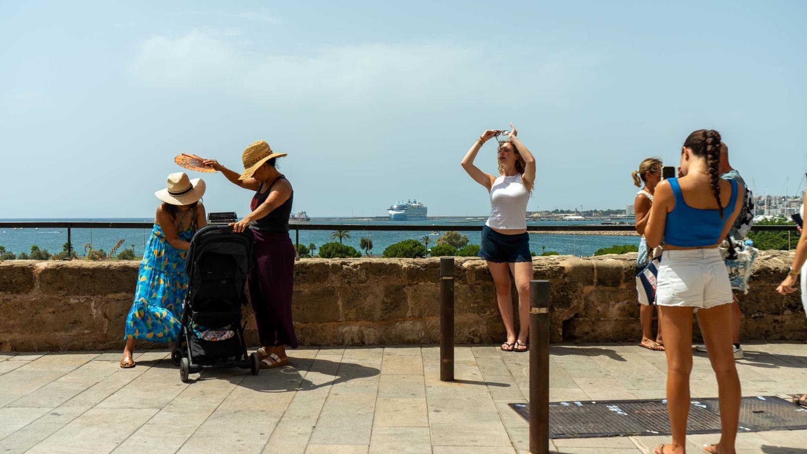 Turistes a Palma, aquest agost.
